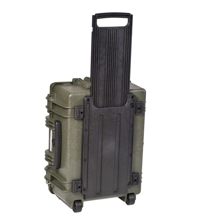 PLASTIC CASES WATERPROOF CASE 53x40x31 cm (53lt) w/ wheels - Green