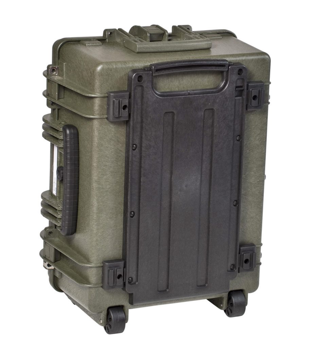 PLASTIC CASES WATERPROOF CASE 53x40x31 cm (53lt) w/ wheels - Green