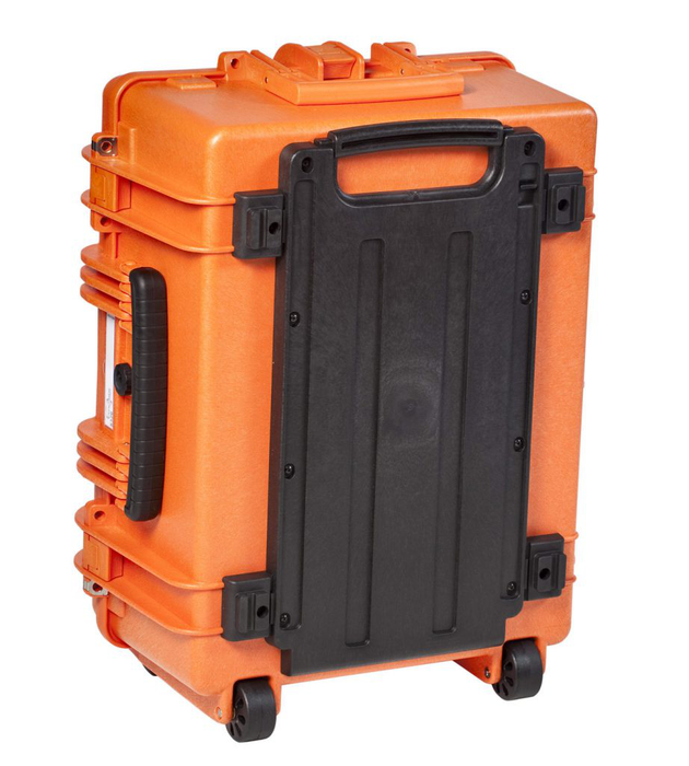 PLASTIC CASES WATERPROOF CASE 53x40x31 cm (53lt) w/ wheels - Orange