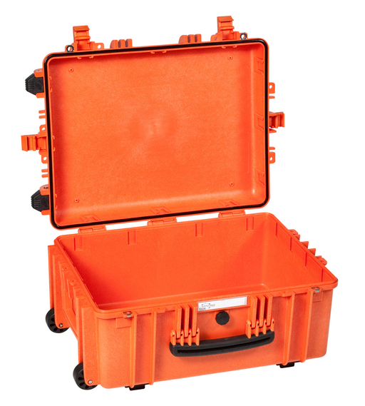 PLASTIC CASES WATERPROOF CASE 53x40x31 cm (53lt) w/ wheels - Orange