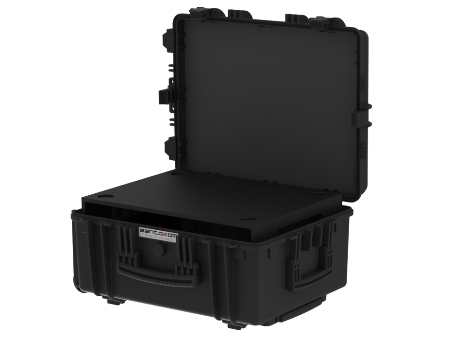 WATERPROOF CASE Plastic Case with wheels and rack sleeve 4U