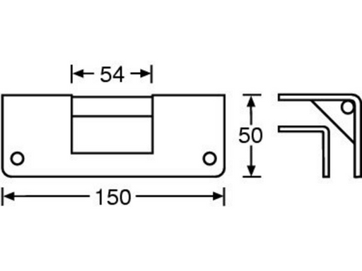Adam Hall Hardware Recessed Rigging Bar With Back Plate