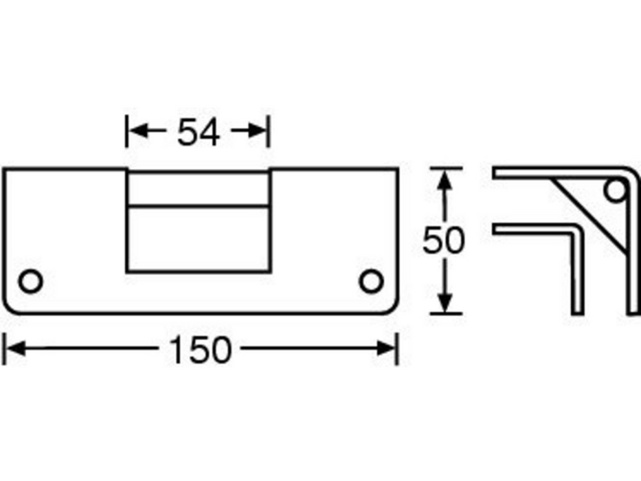 Adam Hall Hardware Recessed Rigging Bar With Back Plate