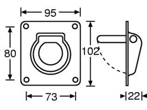Adam Hall Hardware Roping Eye Zinc P