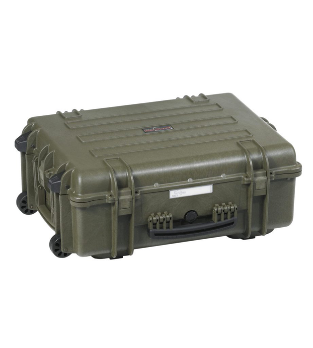 PLASTIC CASES WATERPROOF CASE 58x44x22+6 cm (56.1lt) w/ wheels - Green