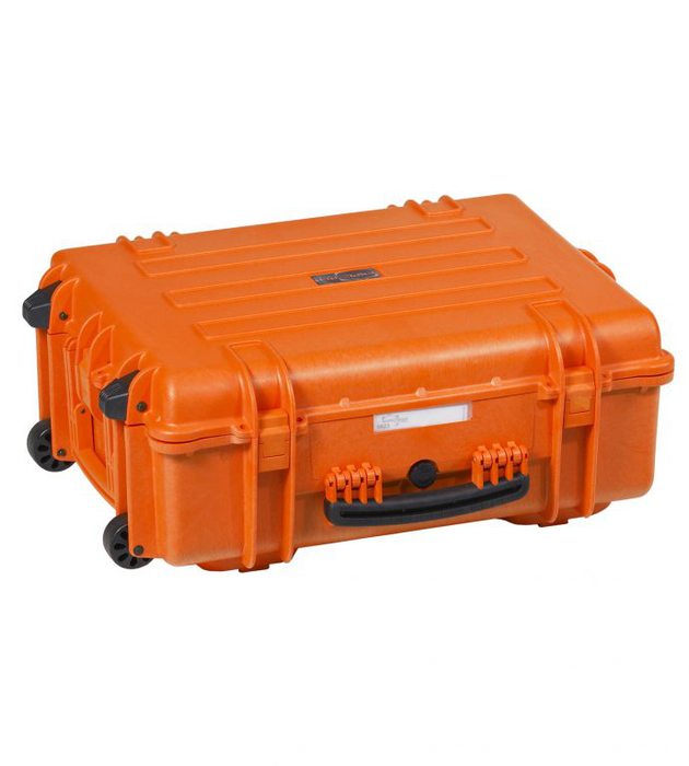 PLASTIC CASES WATERPROOF CASE 58x44x22+6 cm (56.1lt) w/ wheels - Orange