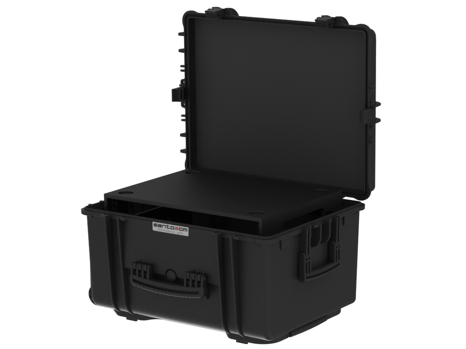WATERPROOF CASE Plastic Case with wheels and rack sleeve 6U