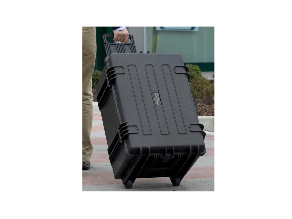 WATERPROOF CASE Plastic Case with wheels and rack sleeve 6U