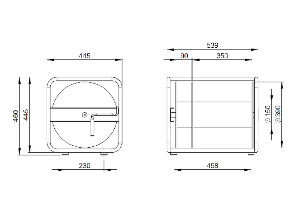 Adam Hall Cable Drum Black Ø390x460