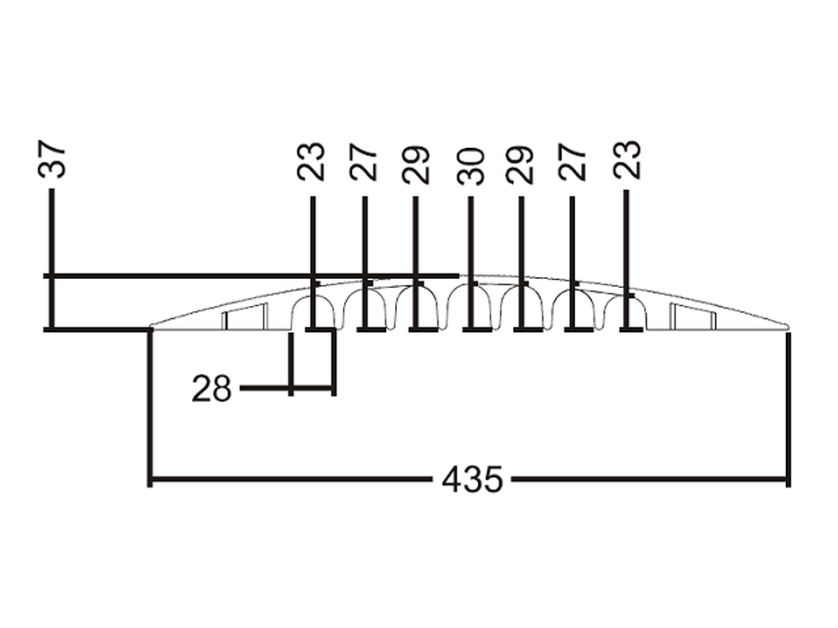 Adam Hall Defender Compact - Cable Protector 7-Channels (Max: Ø28)