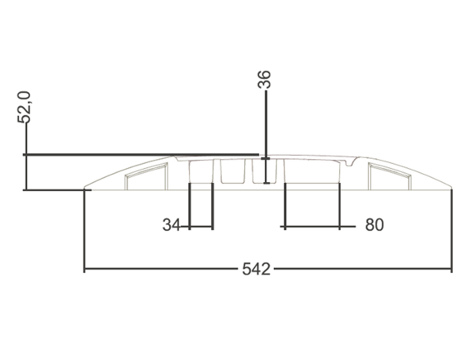 Adam Hall Defender Midi 4C- Cable Protector 4-Channels (Max: Ø36)