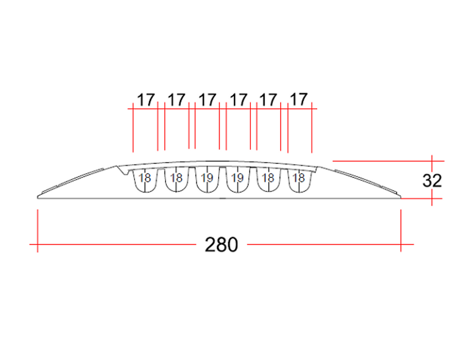 Adam Hall Defender Midi - 45° Curve For 85300 Cable Protector