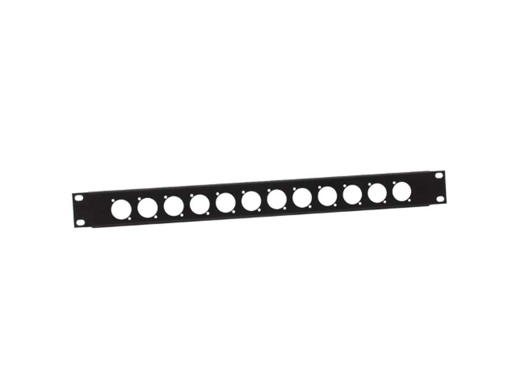 Adam Hall Hardware 19" Rack Panel 1U, 12 D-Series