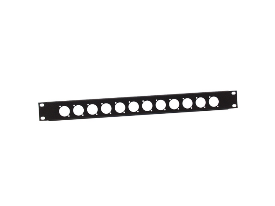 Adam Hall Hardware 19" Rack Panel 1U, 12 D-Series