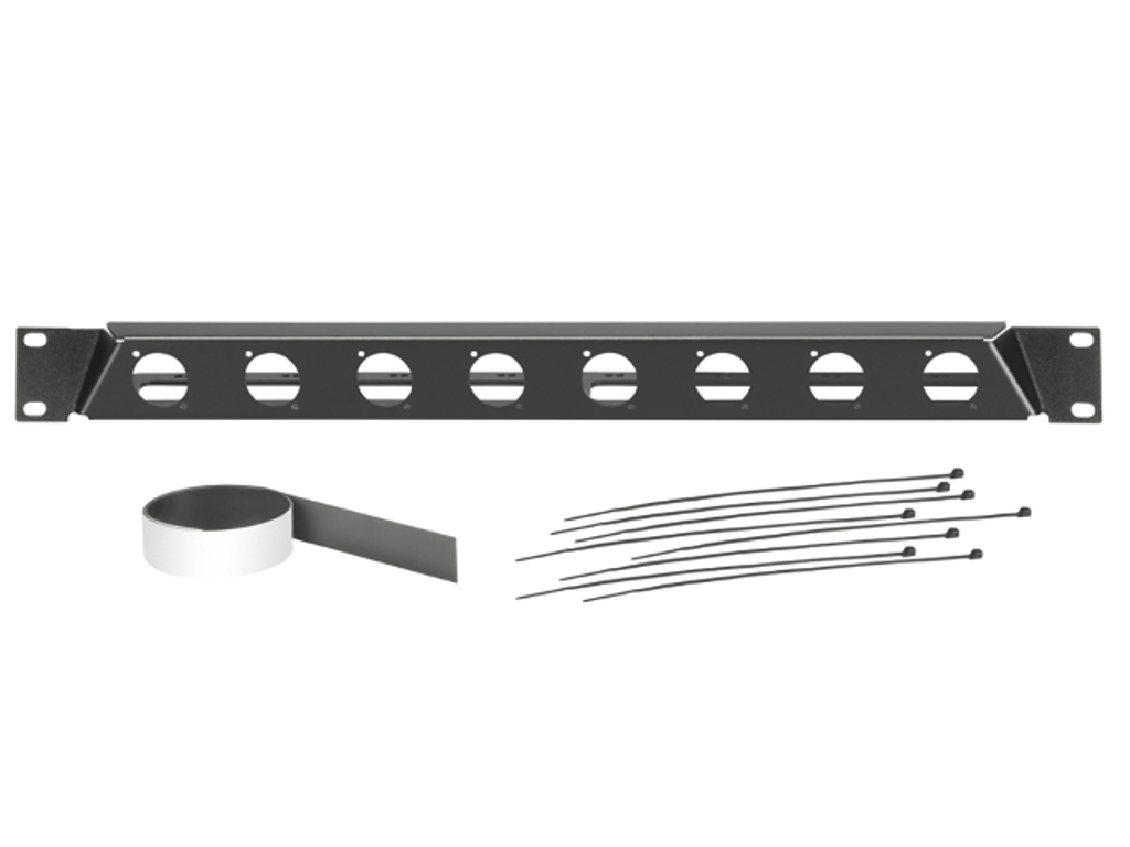 Santosom HARDWARE 19" angled Rack Panel 1U, 8 D-Size