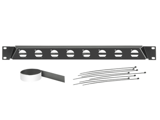 Santosom HARDWARE 19" angled Rack Panel 1U, 8 D-Size