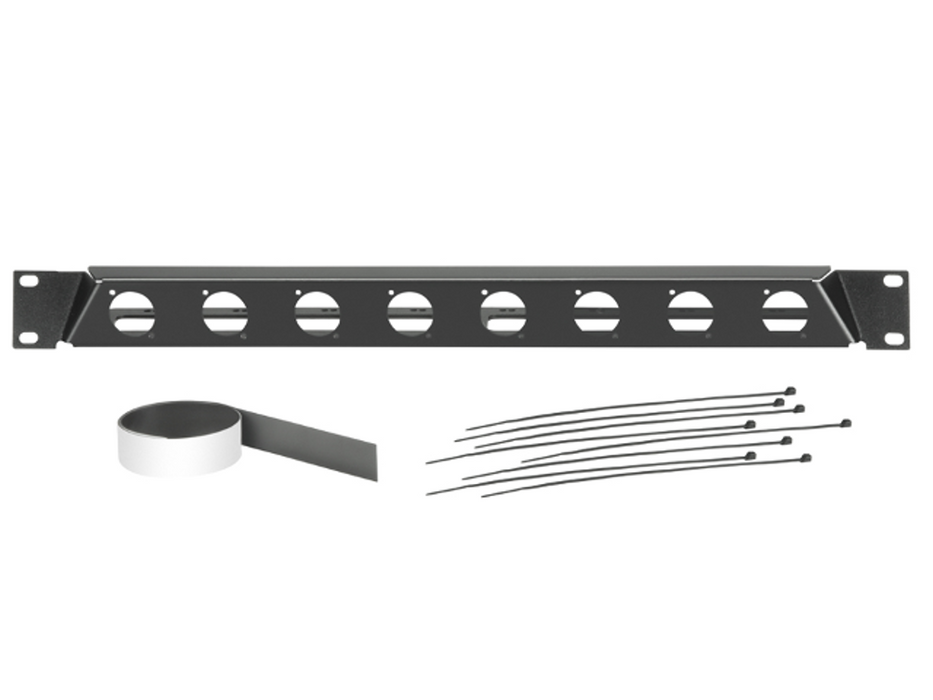 Santosom HARDWARE 19" angled Rack Panel 1U, 8 D-Size