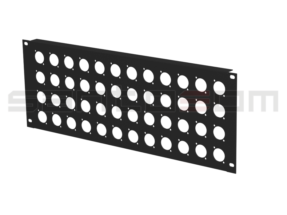 Adam Hall Hardware 19" Rack Panel 4U, 48 INS/OUTS