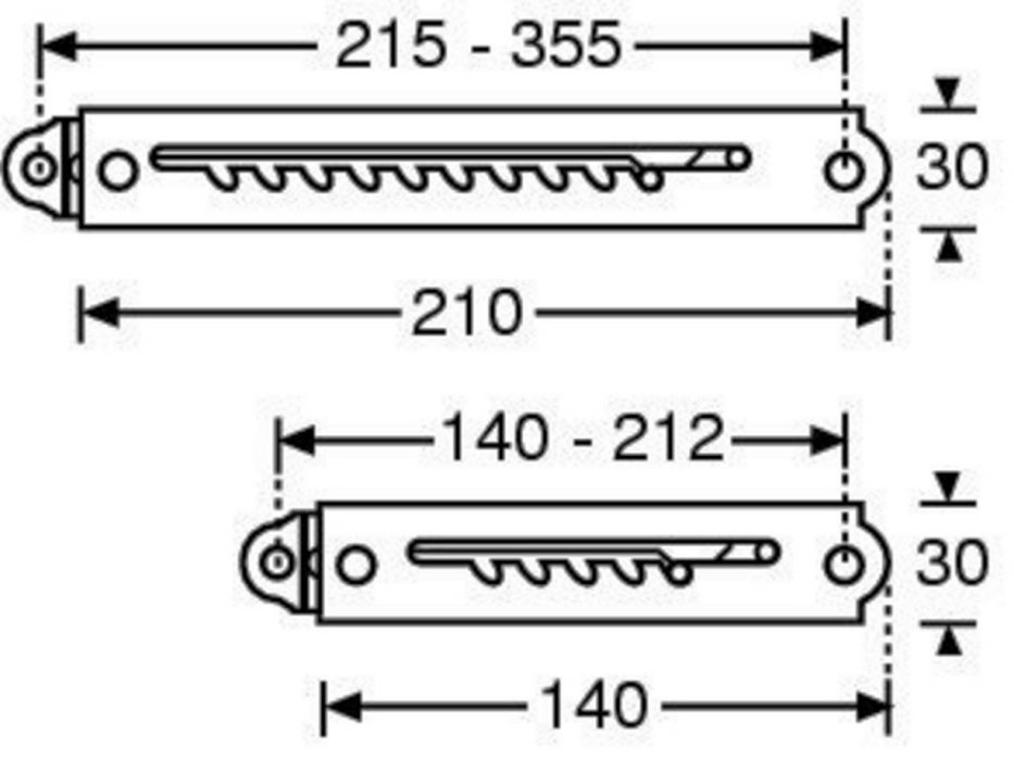 Adam Hall Hardware Telescopic Support 5 Stops