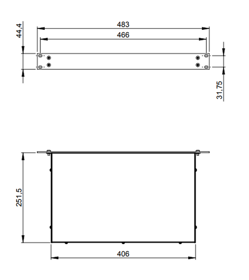 Adam Hall Hardware 19" Housing 1U RackMount