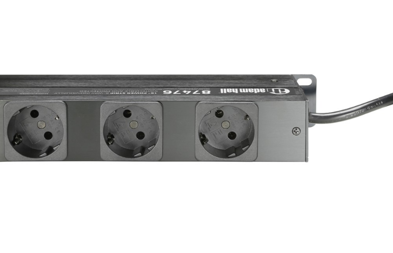 Adam Hall 19" Power strip 6-way, individually SwitchableAndprotected
