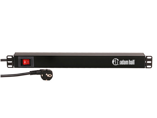Adam Hall 19" Mains Power Strip 8 Sockets french, 1U
