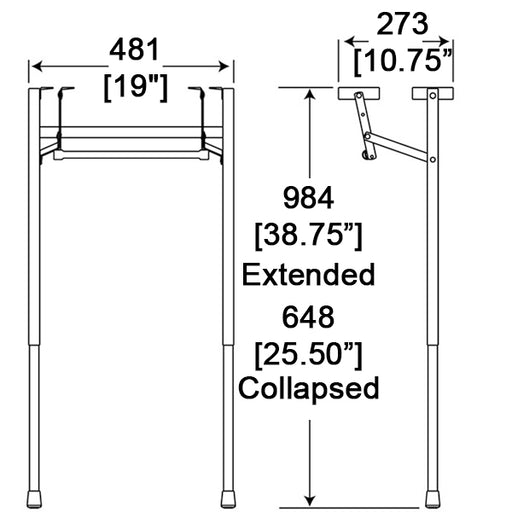 Penn Hardware Telescopic Table Leg Assembly