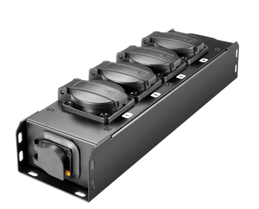 Power Box Powercon, IN TRUE1 + 4x Schuko + TRUE1