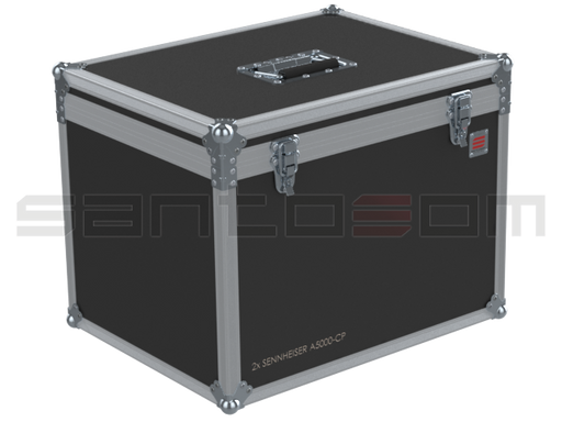 Santosom Hand case, 2x Sennheiser A5000-CP
