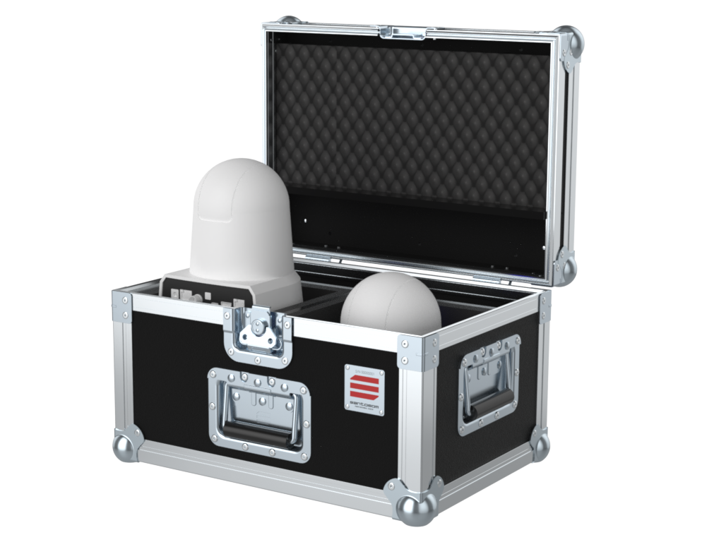 SANTOSOM Broadcast Flight case, 2x Panasonic AW UE50