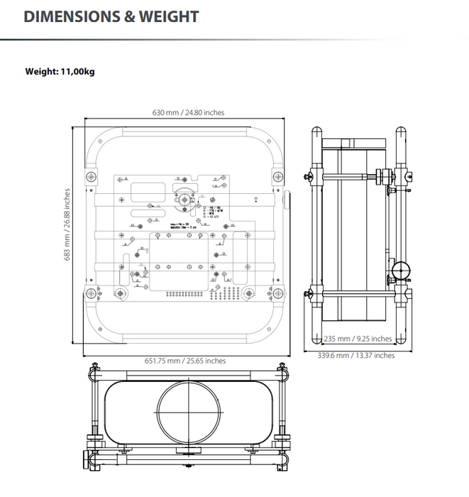 Santosom Video Projector Flight case PRO, Frame Panasonic ET-RFD91