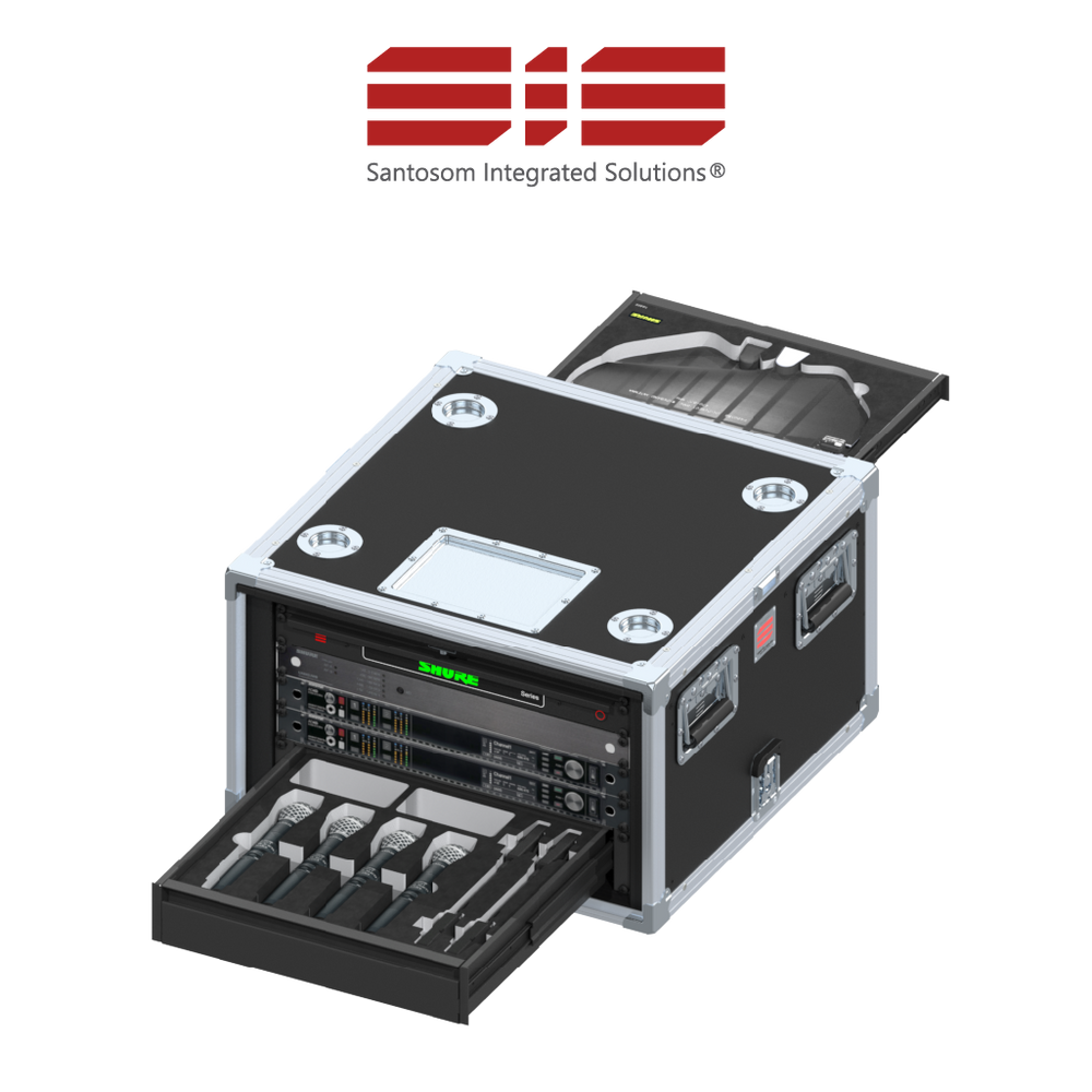 Santosom Integrated Solutions® (SIS) for Wireless Microphones, 4 CH, SHURE (EU)