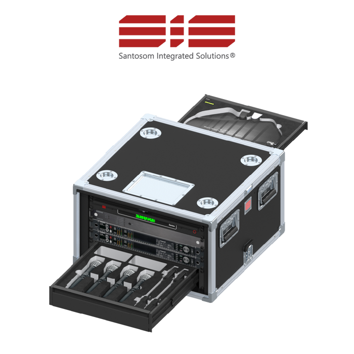 Santosom Integrated Solutions® (SIS) for Wireless Microphones, 4 CH, SHURE (EU)