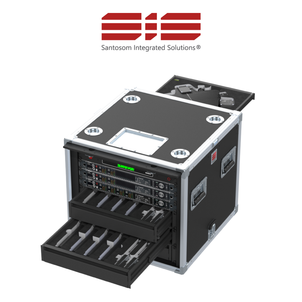 Santosom Integrated Solutions® (SIS) for Wireless Microphones, 8 CH, SHURE AXIENT® (EU)