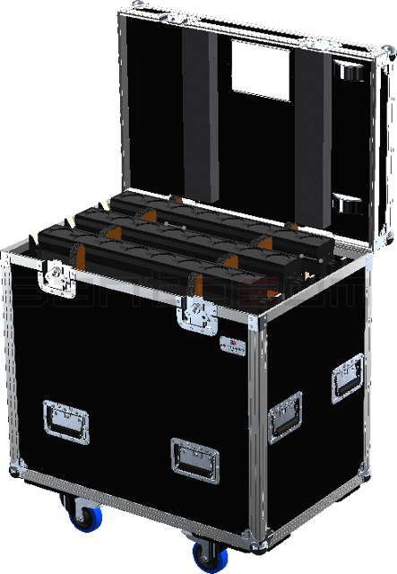 Santosom Blind Flight case PRO, 12x Showtec led Pixel Bar 8 COB