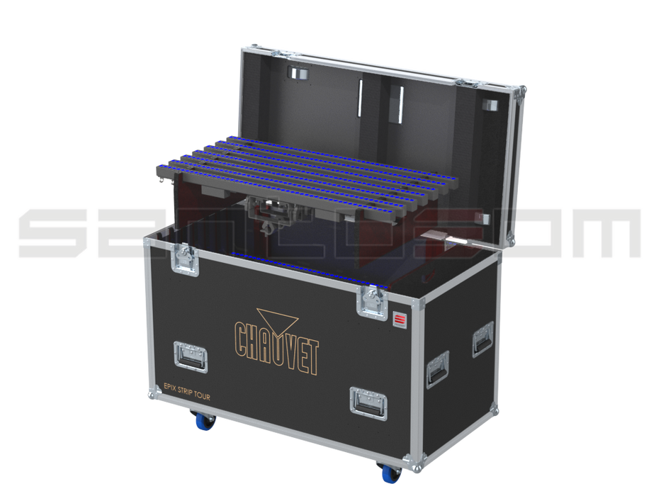 Santosom Blind Flight case PRO, 21x Chauvet Epix Strip Tour + clamp