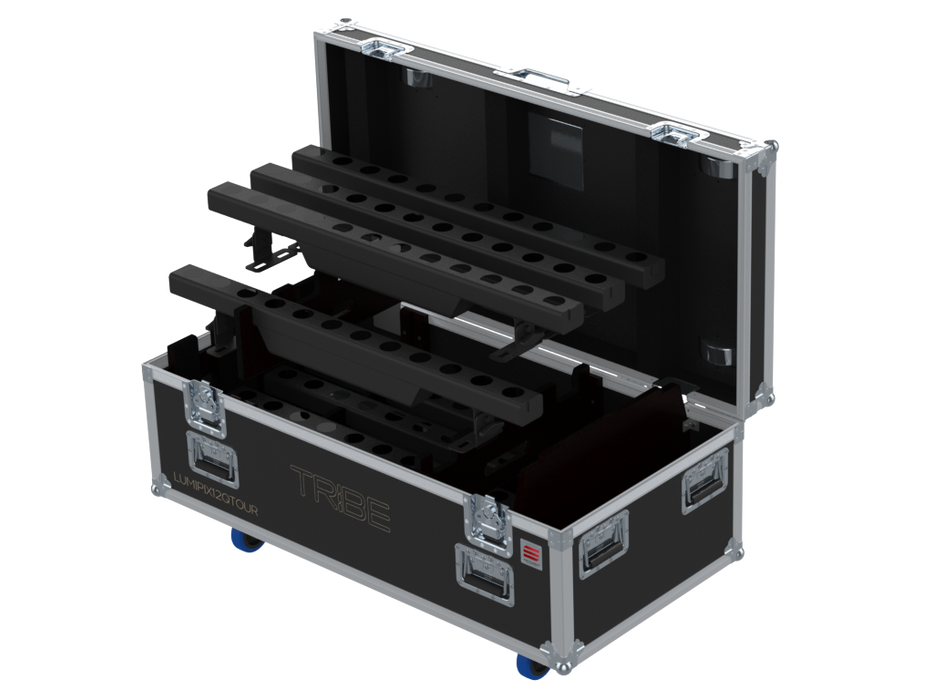 SANTOSOM Flight case PRO, 8x Prolights Tribe LUMIPIX12QTOUR