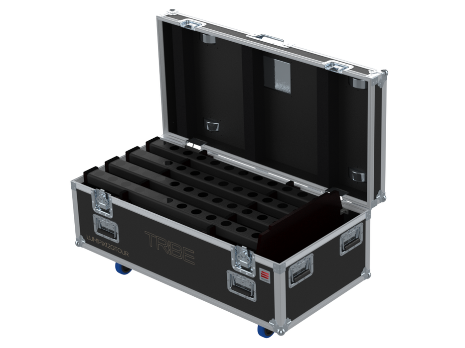 SANTOSOM Flight case PRO, 8x Prolights Tribe LUMIPIX12QTOUR