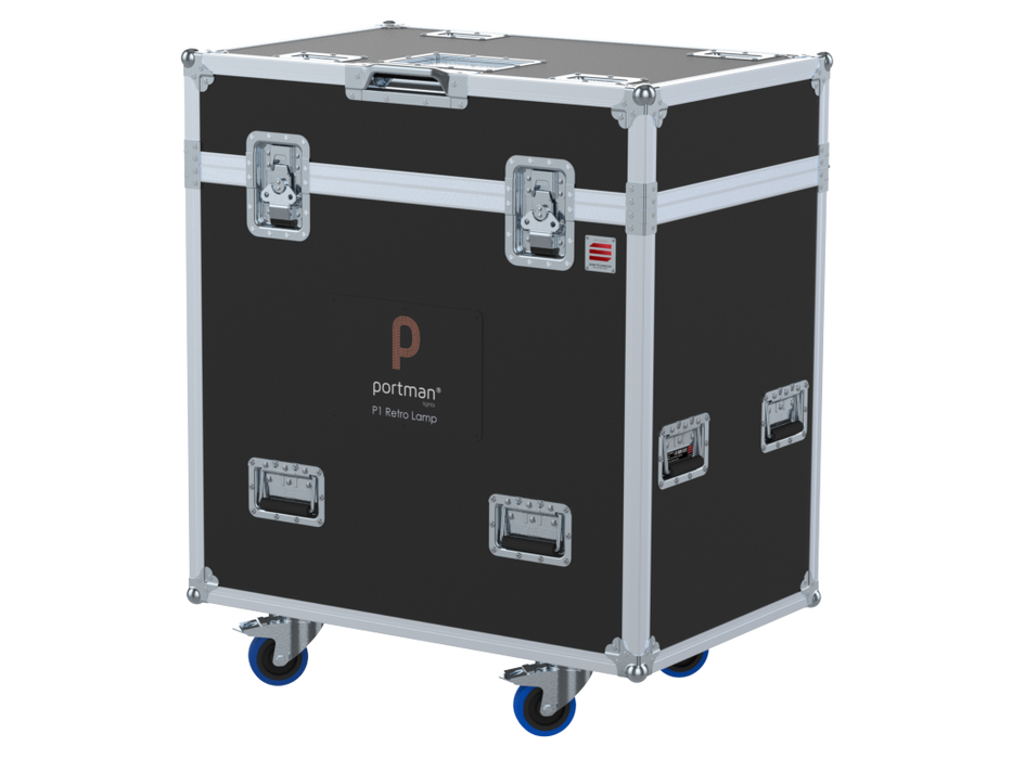 Santosom Projector Flight case PRO, 2x Portman P1 Retro Lamp