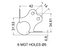 Santosom Hardware Medium Ball Corner 42x42