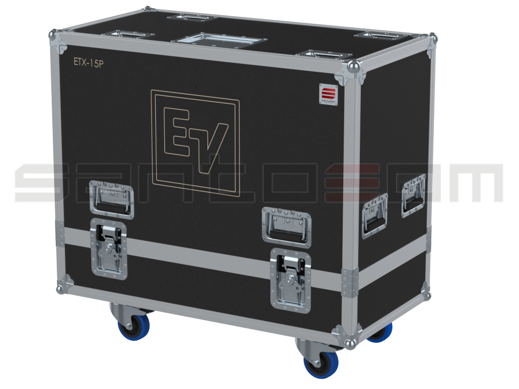 Santosom Cabinet Flight Case Pro, 2x Electro-Voice ETX-15P