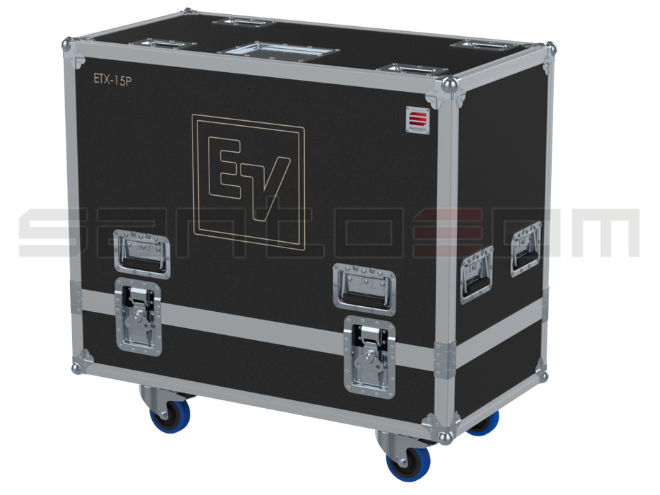 Santosom Cabinet Flight Case Pro, 2x Electro-Voice ETX-15P