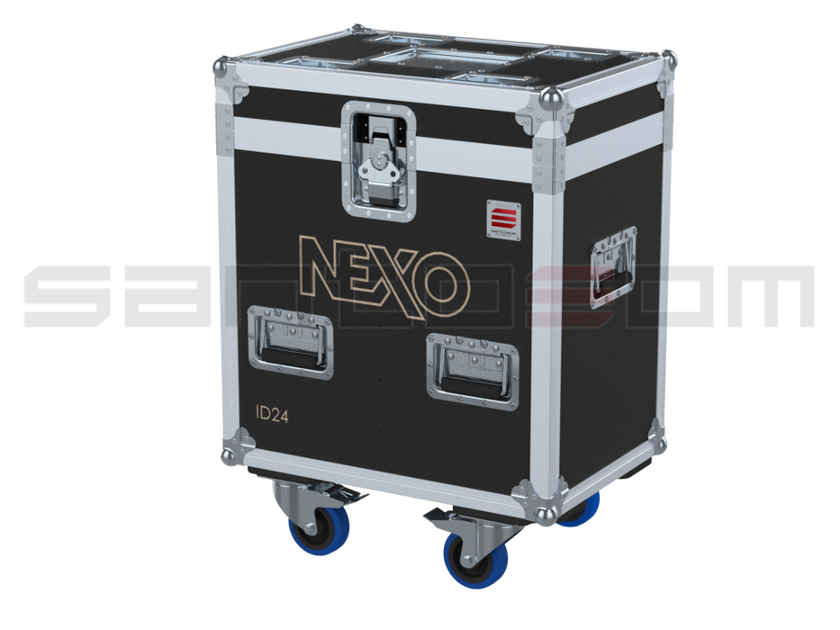 Santosom Cabinet Flight case PRO, 4x Nexo ID24 + access.