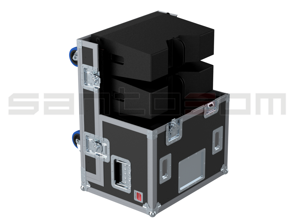 Santosom Cabinet Flight Case PRO-4, 4x Martin Audio WPM