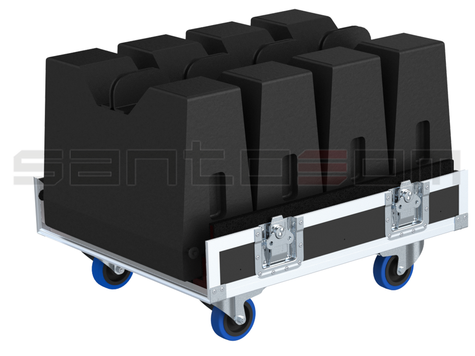 Santosom Cabinet Flight Case PRO-4, 4x Martin Audio WPM