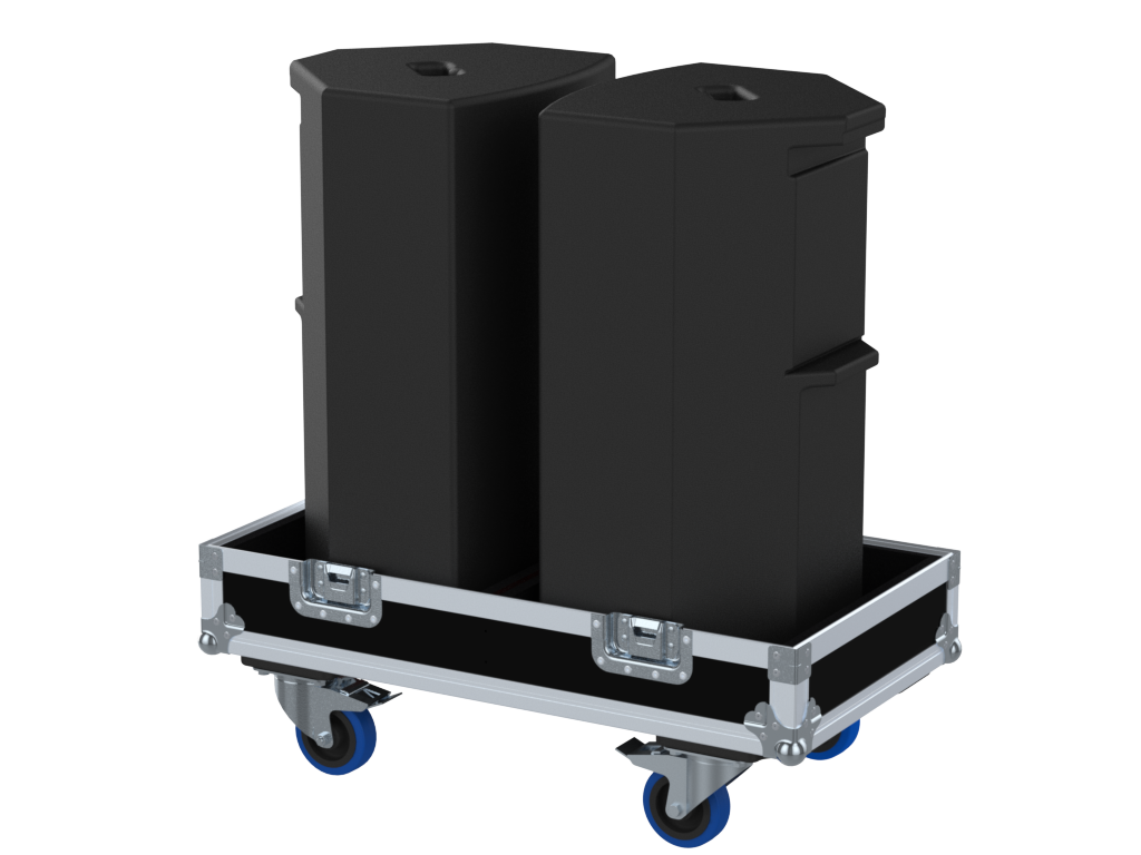 Santosom Cabinet Flight Case PRO, 2x Turbosound NuQ122