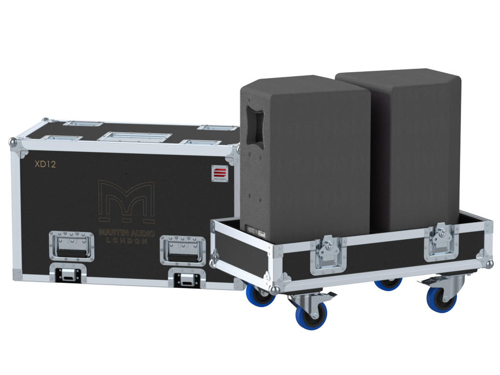 Santosom Cabinet Flight case PRO, 2x Martin Audio XD12