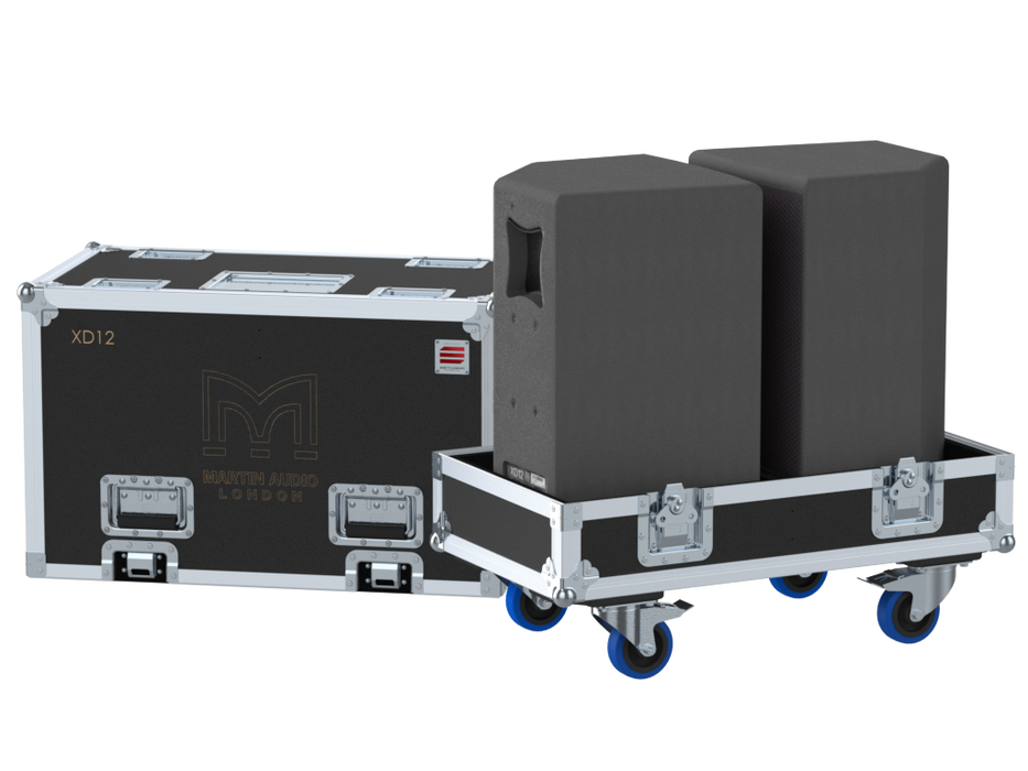 Santosom Cabinet Flight case PRO, 2x Martin Audio XD12