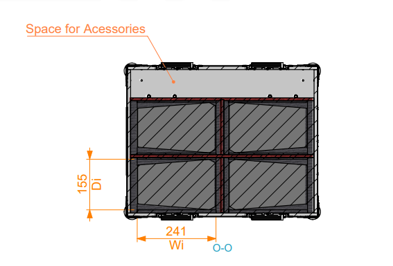 Santosom Flight Case Pro, 4x RCF TT 515-A