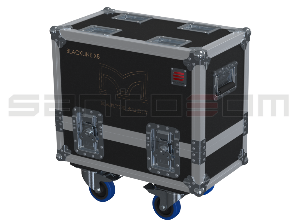 Santosom Cabinet Flight Case PRO, 2x Martin Audio Blackline X8